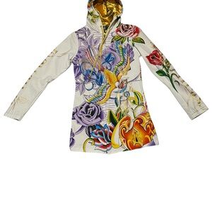 Y2K Christian Audigier Tunic Hoodie